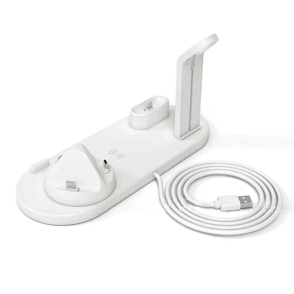 Station de charge 3 en 1 sans fil pour iPhone et Apple Watch, support de chargement rapide Micro USB Type C