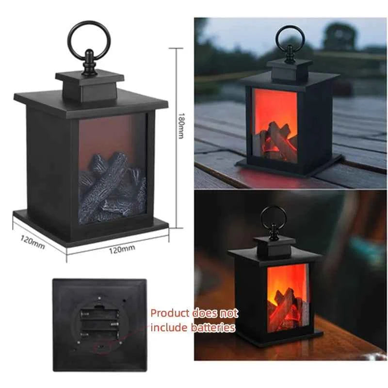 Lampe de cheminée LED décorative Noël