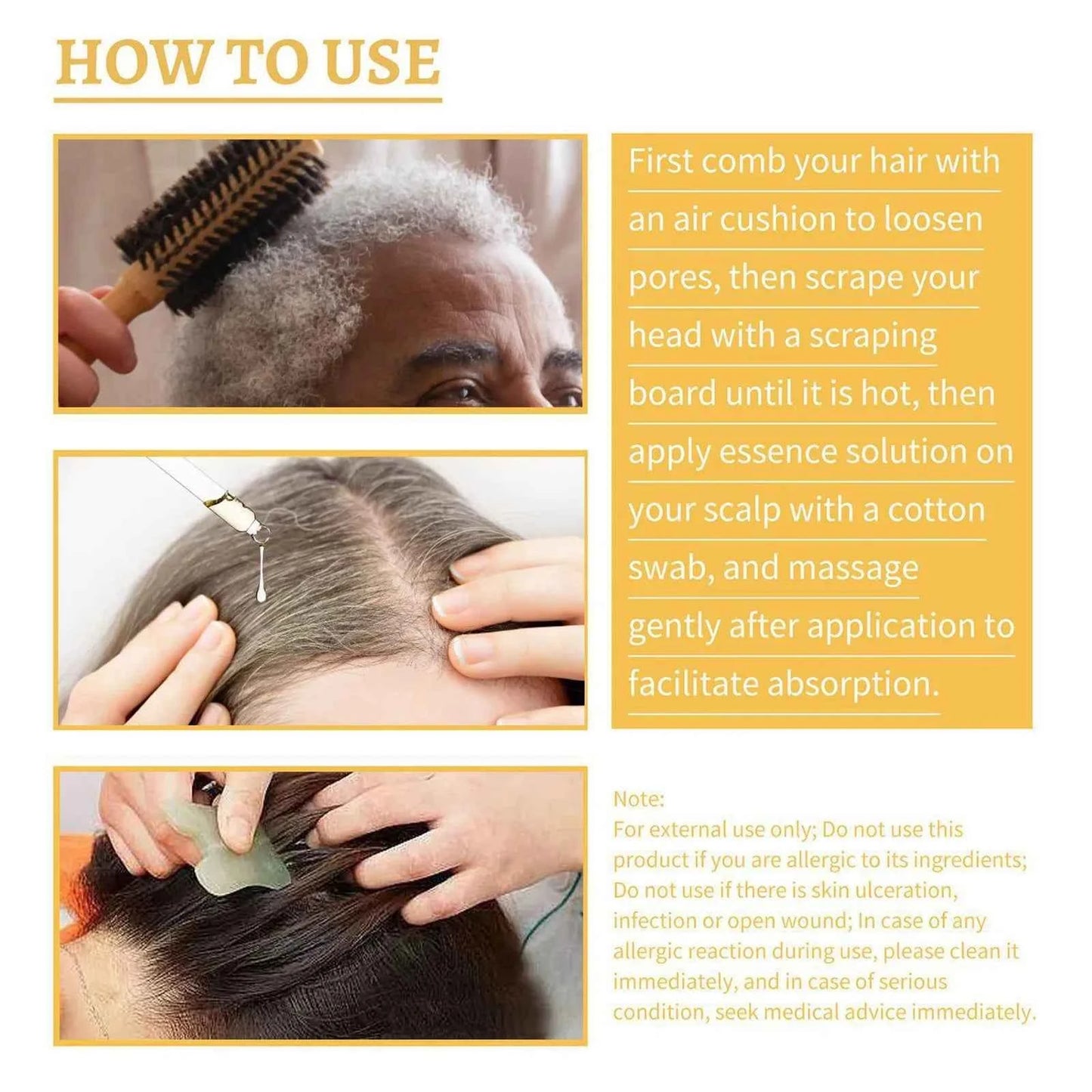 Gray Hair Serum, Natural Hair Darkening Serum, Ganoderma Nutrients, Natural Darkening, Organic Hair Nutrients, Gray Serum, 30ml