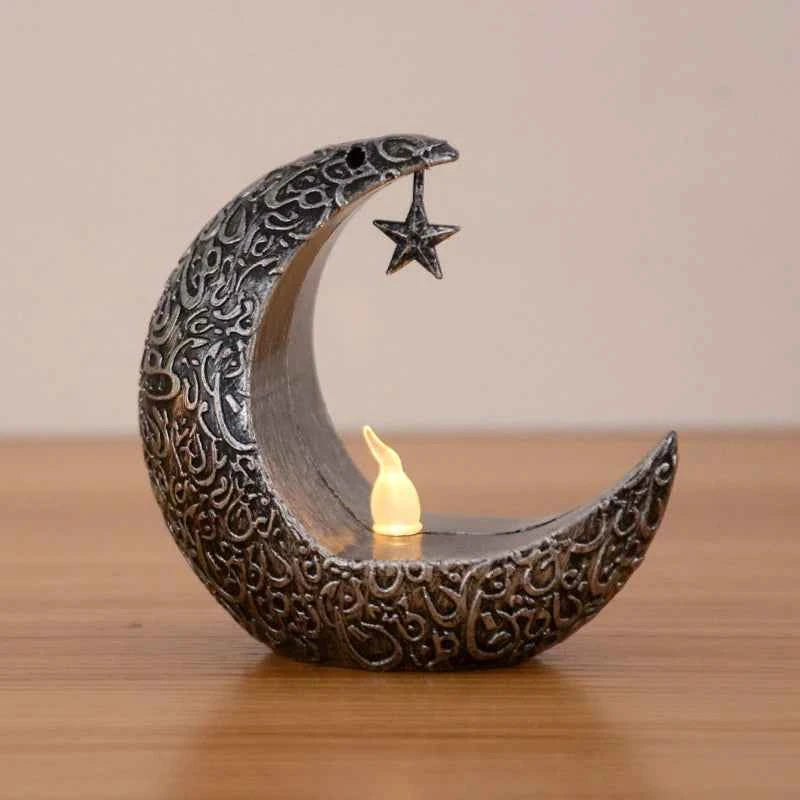 Bougie LED Étoile Lune Eid Mubarak