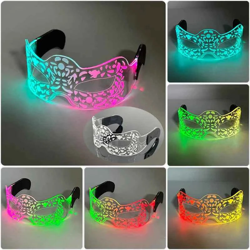 Lunettes LED Colorées Lumineuses pour Fête