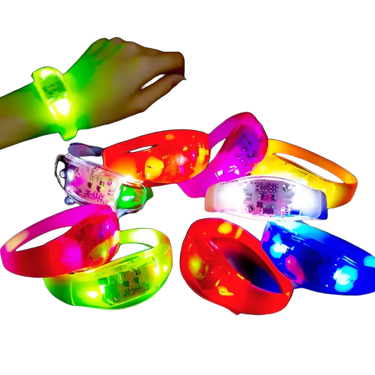 Bracelets LED Glissants Activés par le Son - 6pcs