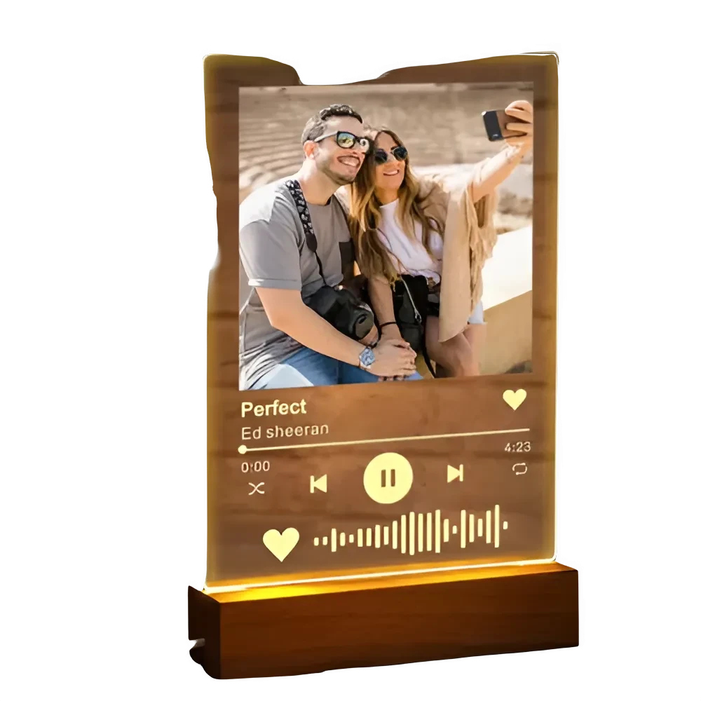 Plaque Photo Musique Personnalisée LED