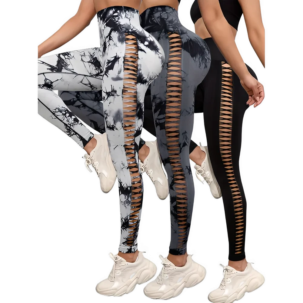 Leggings de yoga tie-dye haute taille
