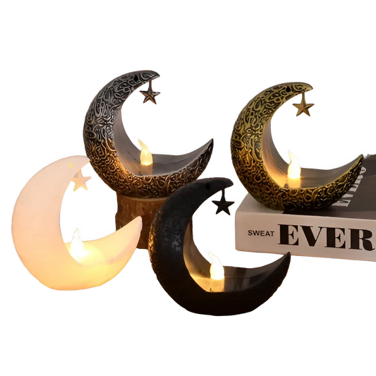 Bougie LED Étoile Lune Eid Mubarak
