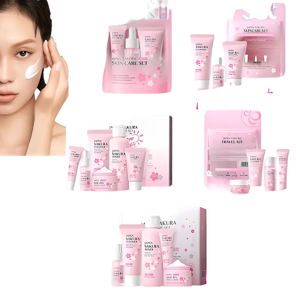 Set de soins Sakura : 5 pièces hydratantes