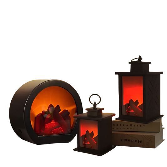 Lampe de cheminée LED décorative Noël