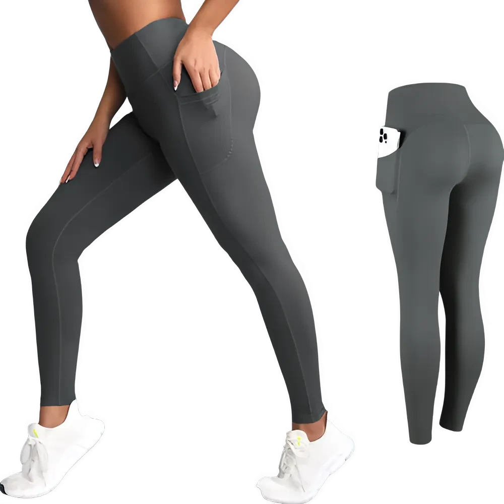 Leggings de sport femme taille haute avec poches