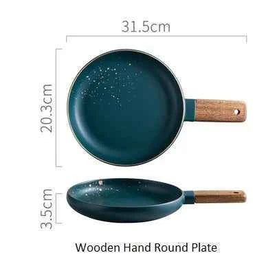 Tableware Set High Fashion Retro Green Nordic Ceramic Dinnerware Set Bowl Plate Soup Bowl Tray Set Flatware Dinner Kitchen