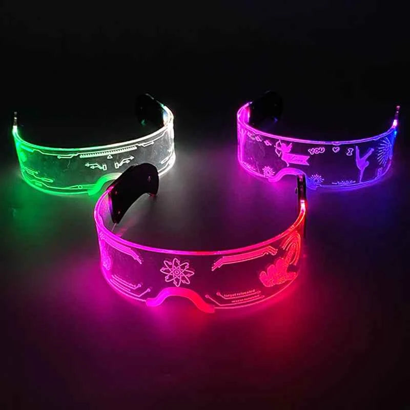 Lunettes LED Colorées Lumineuses pour Fête