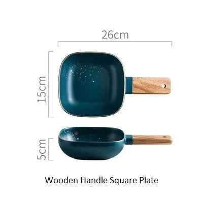 Tableware Set High Fashion Retro Green Nordic Ceramic Dinnerware Set Bowl Plate Soup Bowl Tray Set Flatware Dinner Kitchen