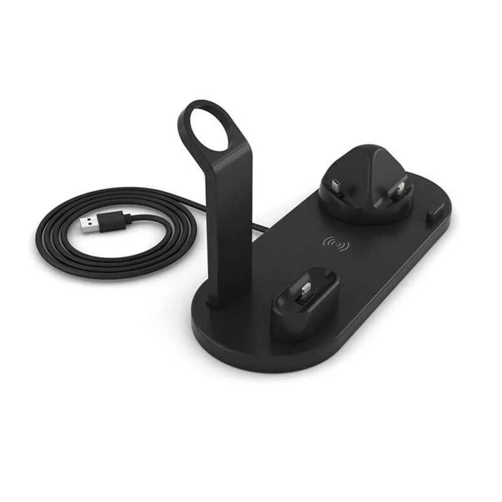 Station de charge 3 en 1 sans fil pour iPhone et Apple Watch, support de chargement rapide Micro USB Type C