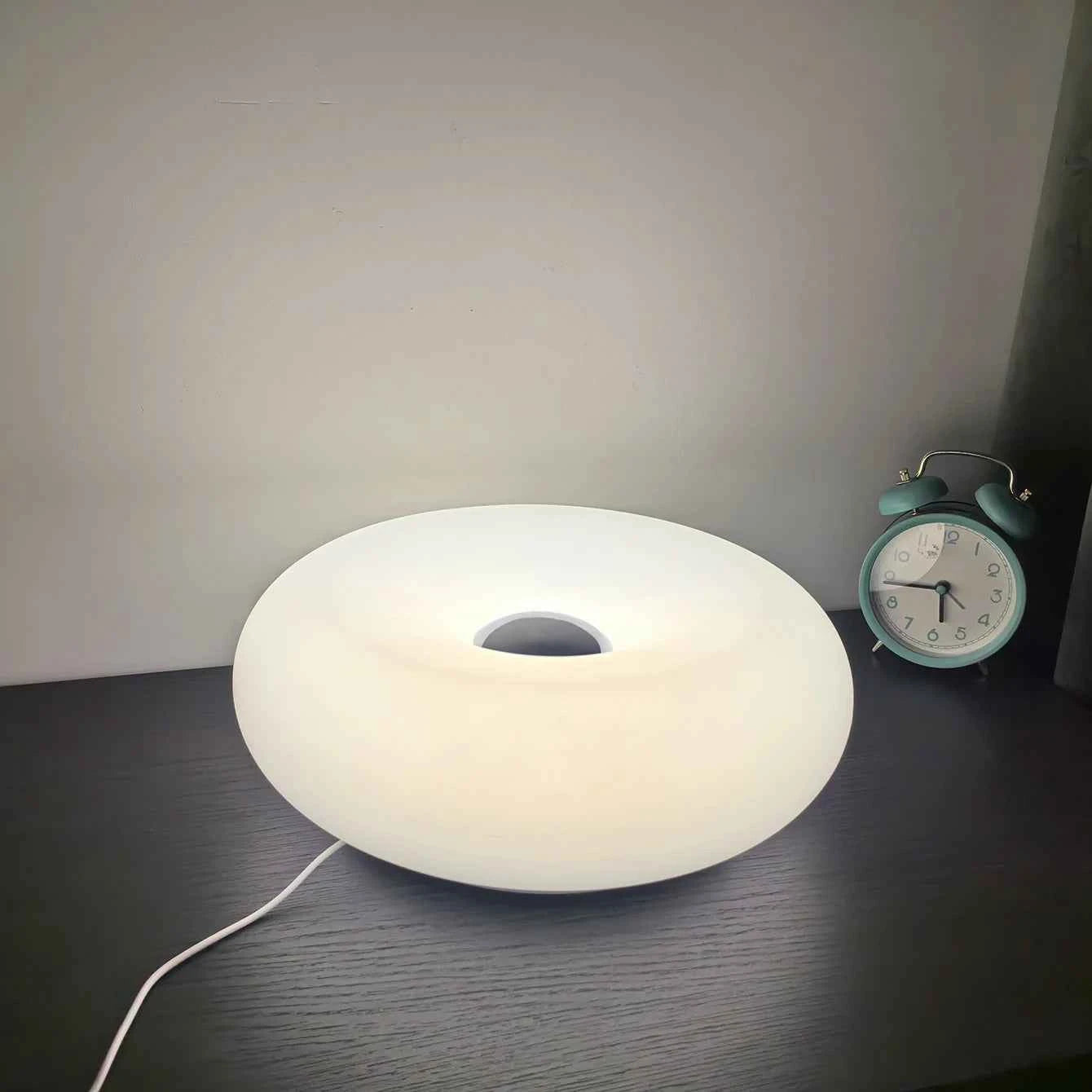 Doughnut table lamp bedroom bedside lamps Bauhaus  designed table lamp living room dining room decorative pumpkin lamp（Not glas