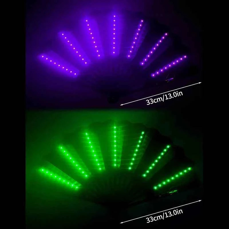 Éventail LED Pliant Lumineux pour Festivals
