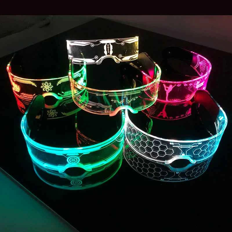 Lunettes LED Colorées Lumineuses pour Fête