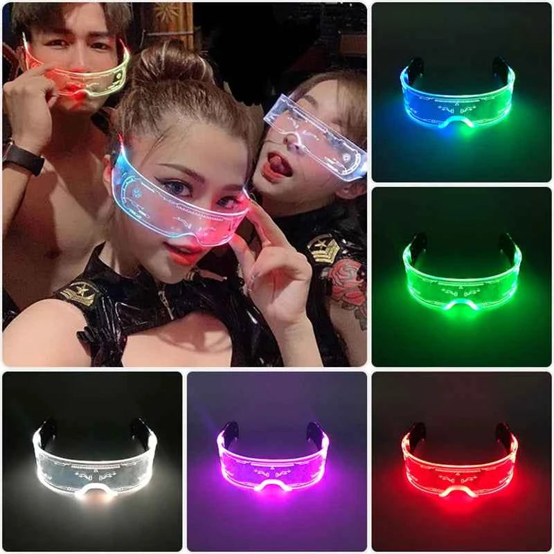 Lunettes LED Colorées Lumineuses pour Fête