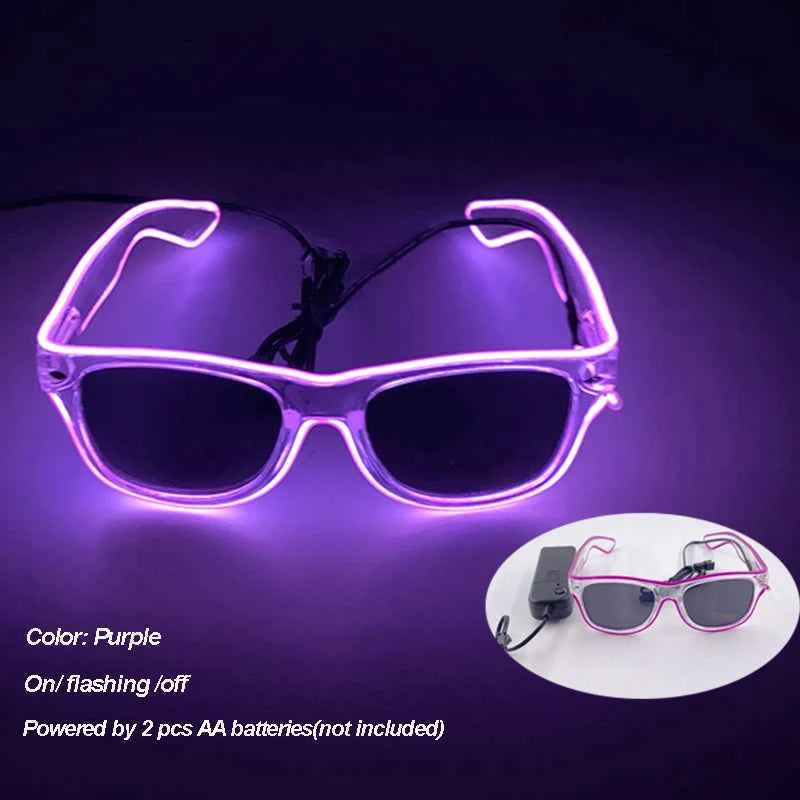 Lunettes LED Colorées Lumineuses pour Fête