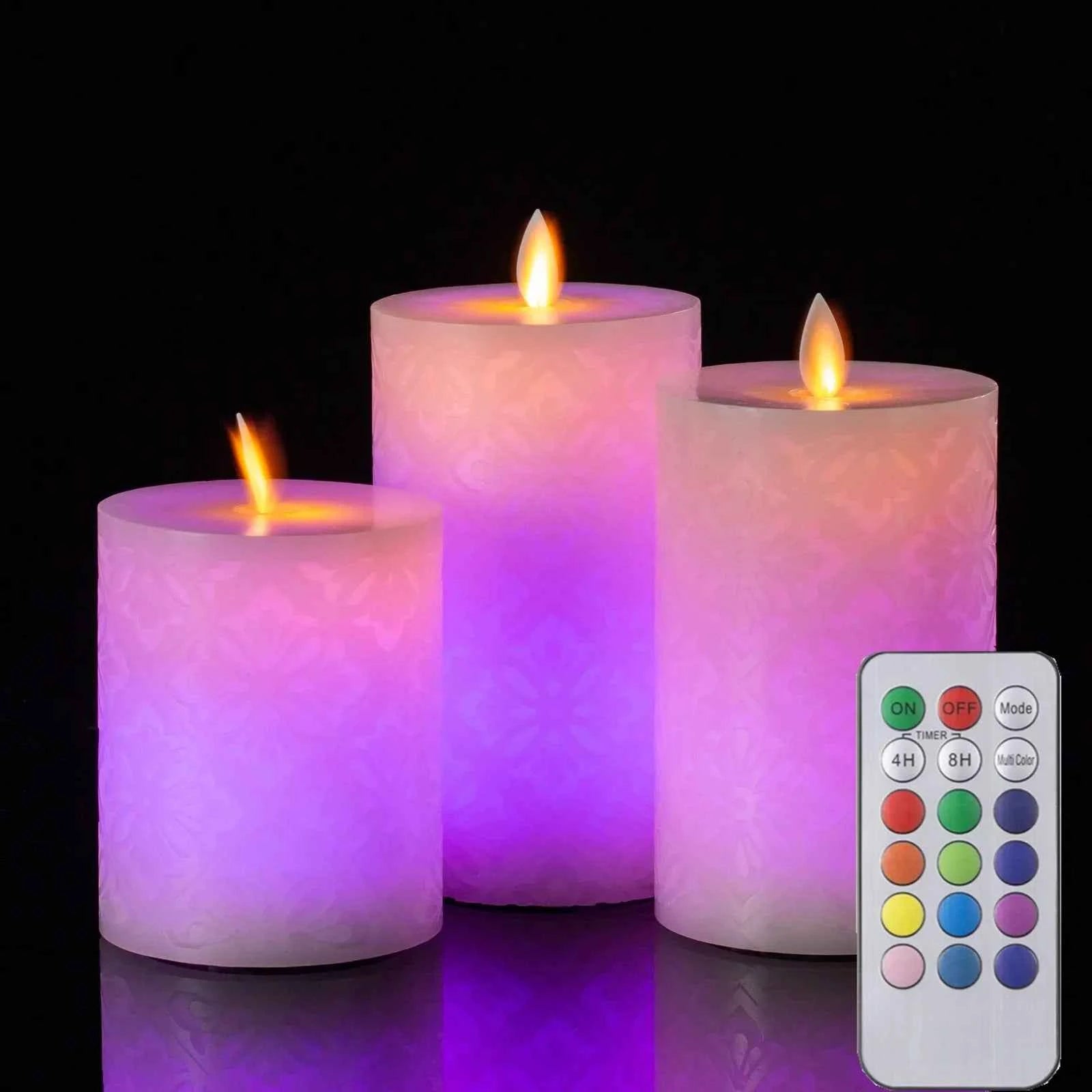 Bougies LED en cire avec télécommande