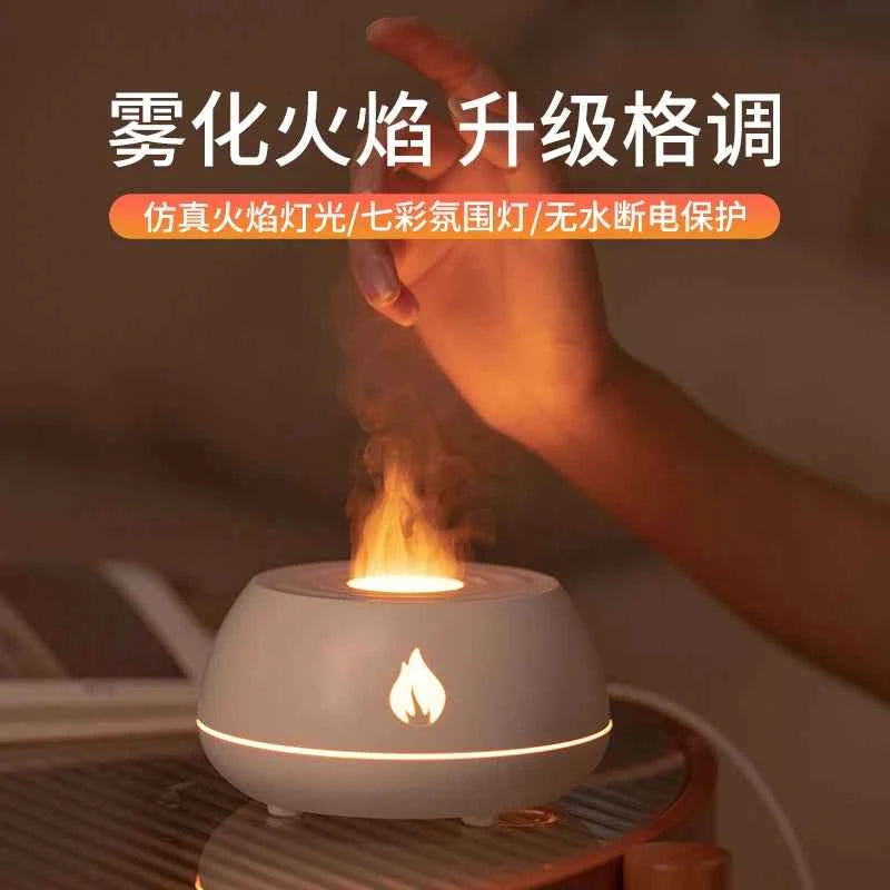 Flame Aroma Diffuser Air Humidifier Home Ultrasonic Mist Maker Fogger Essential Oil Difusor Color Lamp Purifier