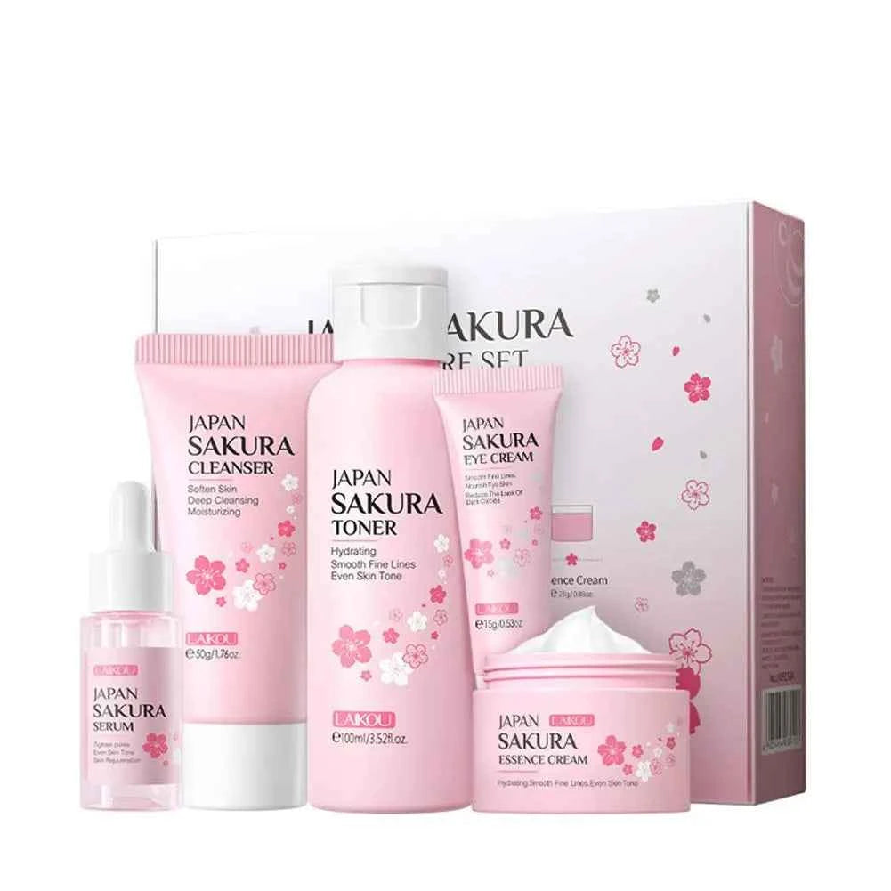 Set de soins Sakura : 5 pièces hydratantes