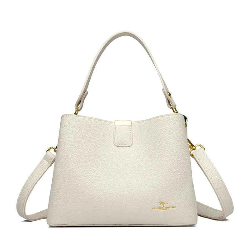 High-quality Pu Leather Bucket Shoulder Bags Tote for Women Handbags With Two Strap Luxury Handbags Women Hand Bags Designer