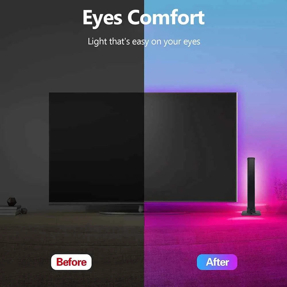 Smart LED Light Bars RGB Smart 16 Colour TV Backlights Remote Music Sync Gaming Lights Rhythm Ambient Pickup Lamp Mood Lighting