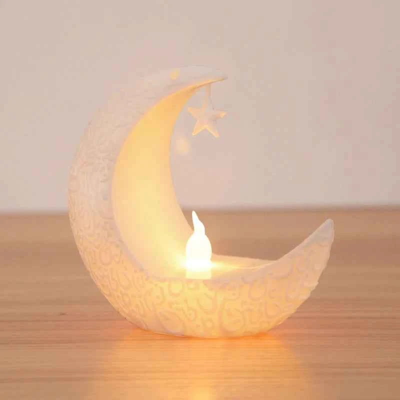 Bougie LED Étoile Lune Eid Mubarak