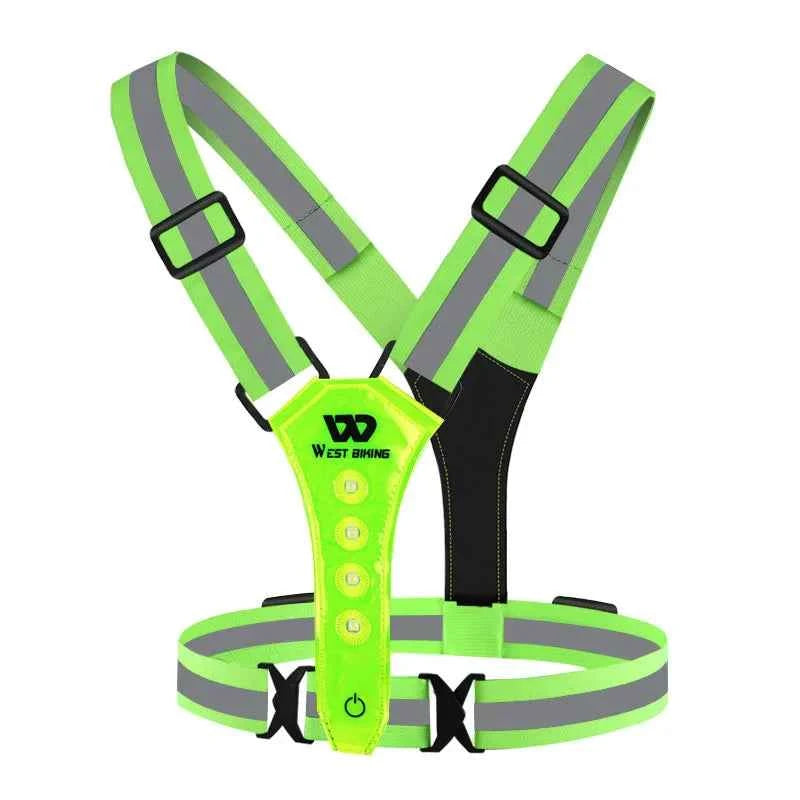 Gilet Réfléchissant LED USB pour Cyclisme Nocturne