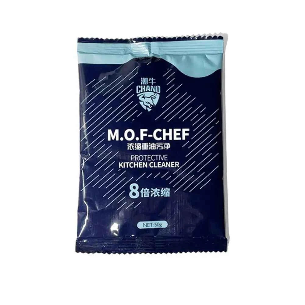 50G Mof Chef Cleaner Powder-Heavy Oil Stain Powder Cleaner All Purpose Stain Remover Heavy Dirt Powder of Range Hood