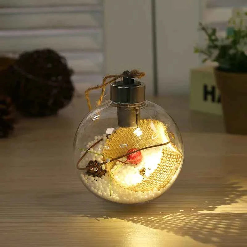 Boules de Noël LED Transparentes 8cm
