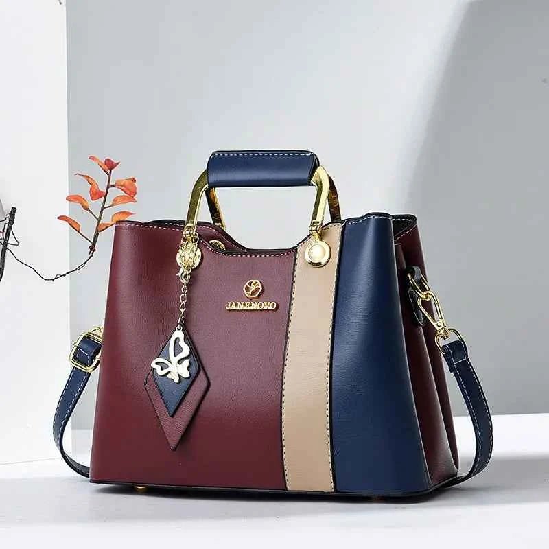 2024 Spliced Leather Large Capacity Woman Handbag Designer Shoulder Bag Fashion Casual Tote Bag Luxury Designer Crossbody Bags