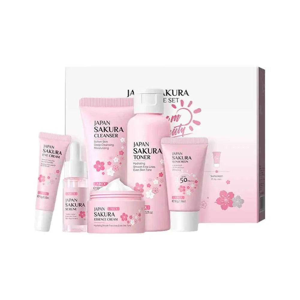 Set de soins Sakura : 5 pièces hydratantes