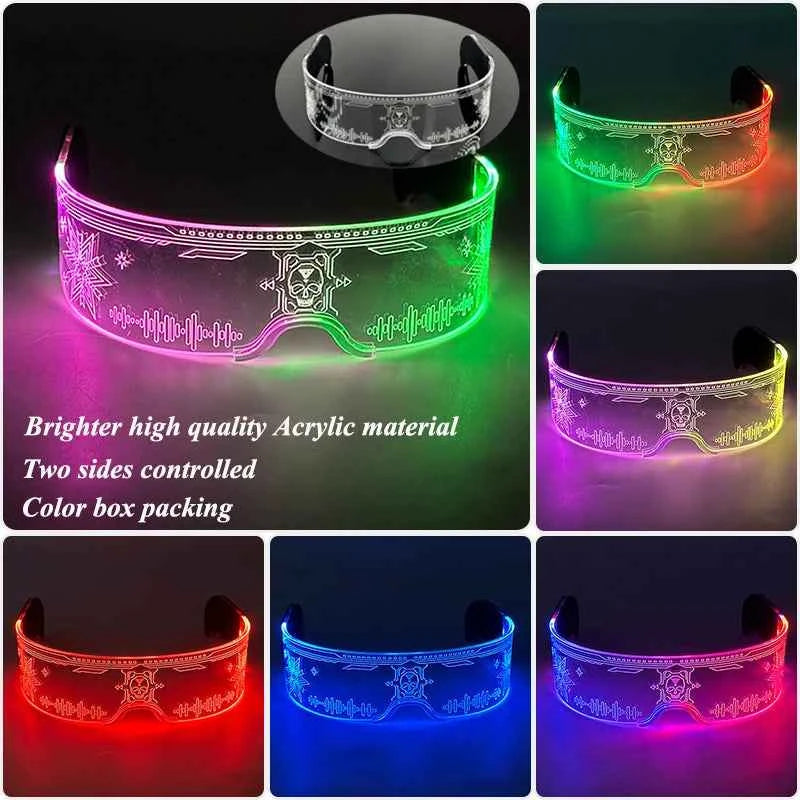 Lunettes LED Colorées Lumineuses pour Fête