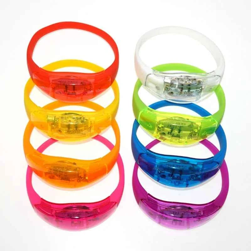 Bracelets LED Glissants Activés par le Son - 6pcs