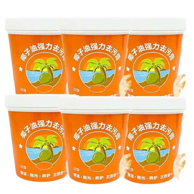 All Purpose Cleaner Paste Pot Bottom Cookware Cleaner Household Coconut Oil Cleaning Cream Remove Stain for Kitchen Bathroom