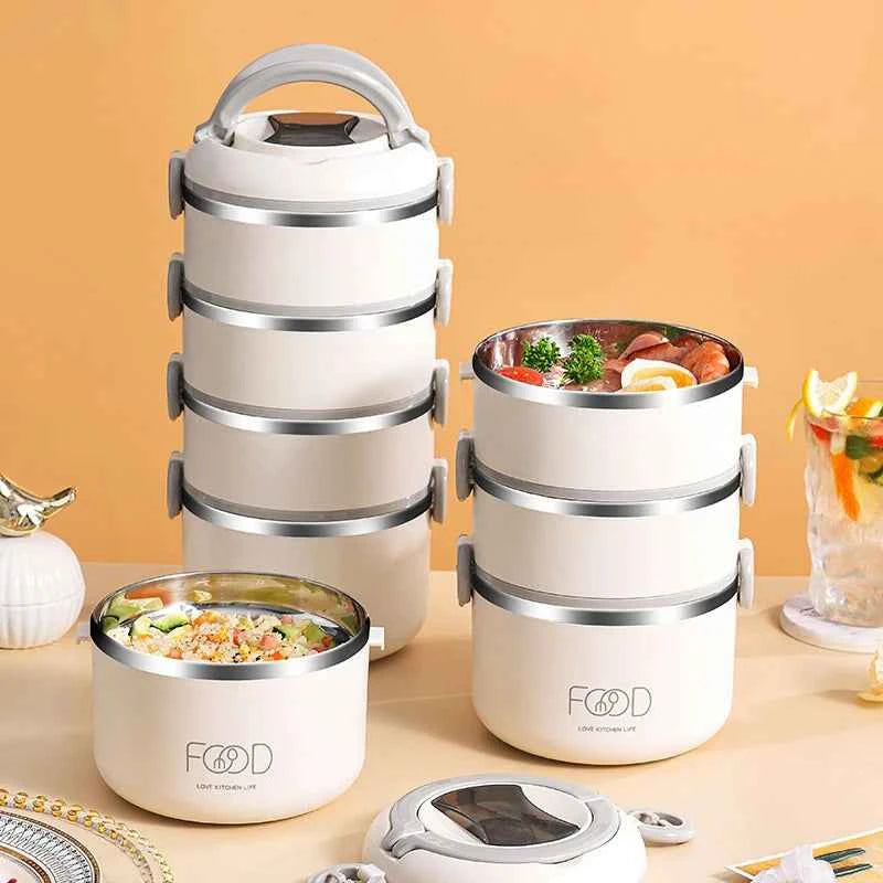Bento Lunch Box Japanese Multilayer Stainless Steel Bento Box Food Container Storage Portable Thermos Food Jar Kid Bento Box