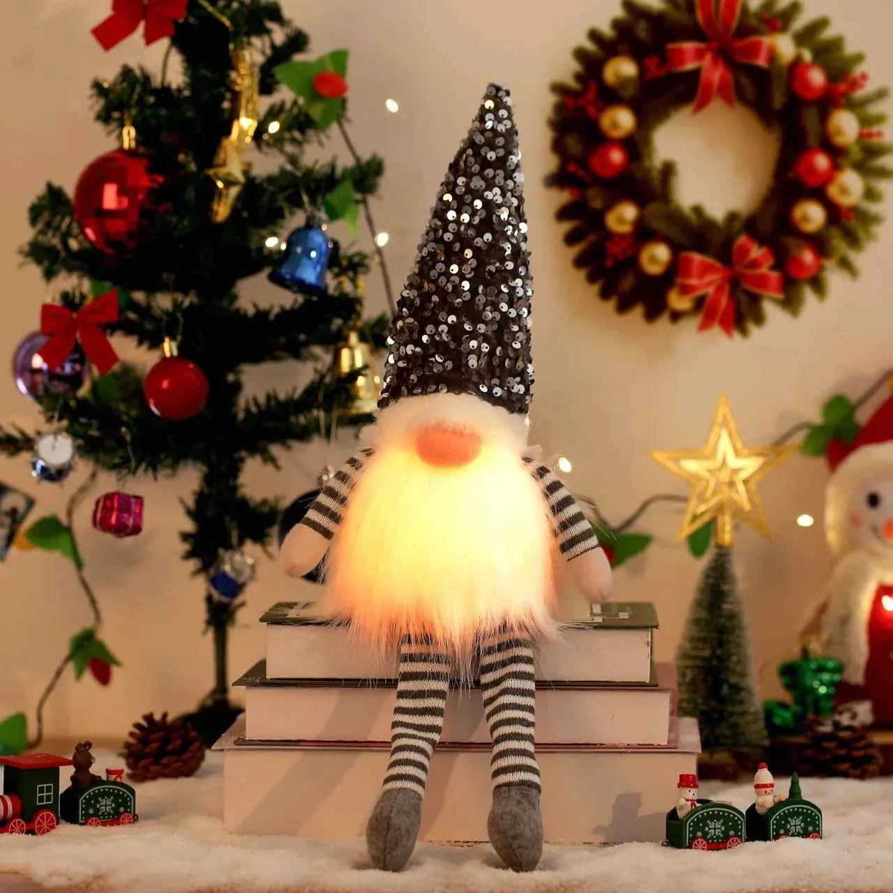 Gnome de Noël LED 30cm - Décoration Magique