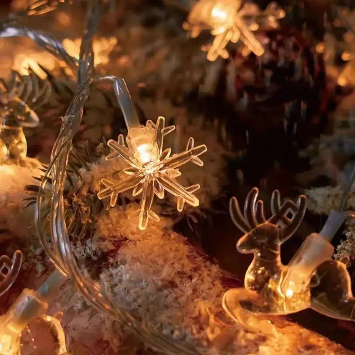 20LED Christmas tree reindeer snowflake battery box Christmas day light string holiday decoration Christmas tree hanging lights