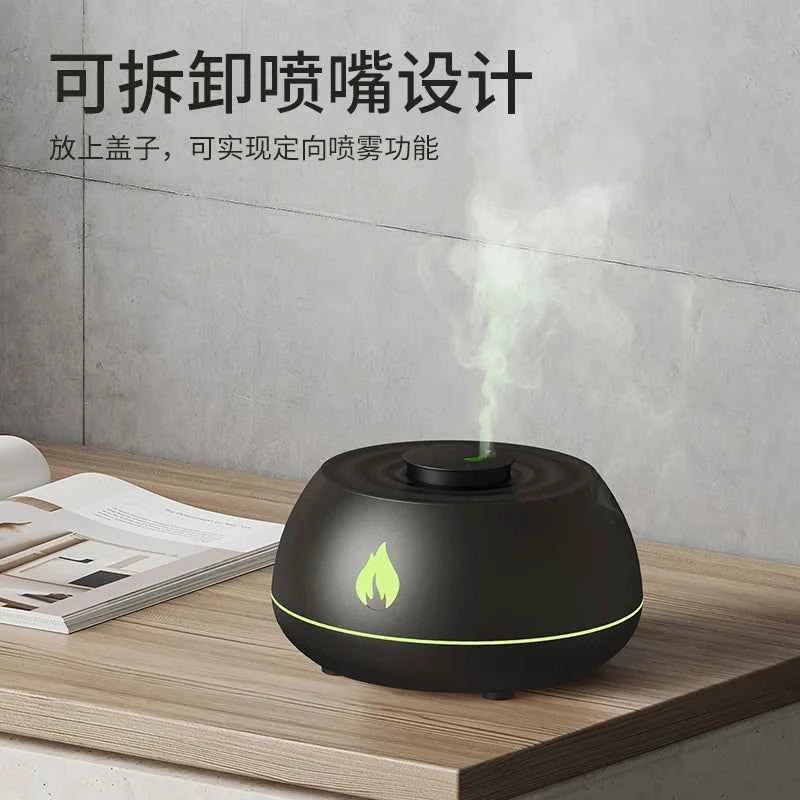 Flame Aroma Diffuser Air Humidifier Home Ultrasonic Mist Maker Fogger Essential Oil Difusor Color Lamp Purifier