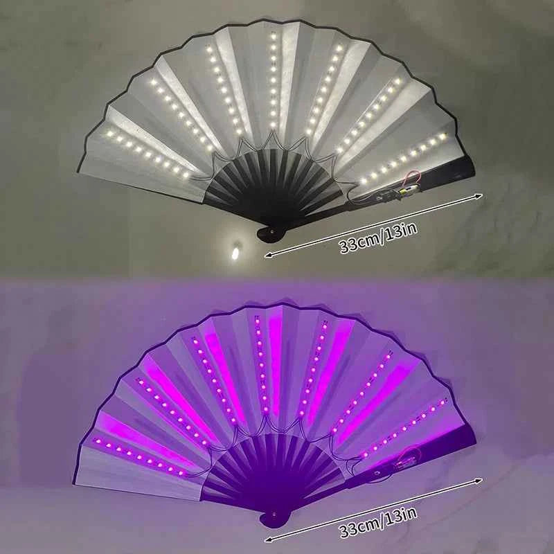 Éventail LED Pliant Lumineux pour Festivals