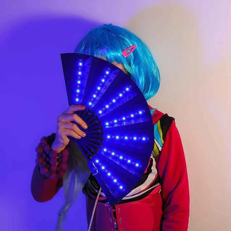 Éventail LED Pliant Lumineux pour Festivals
