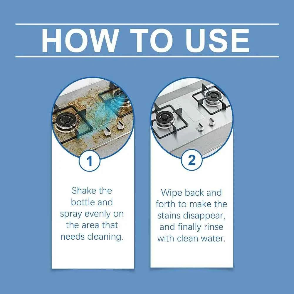 Multi-Purpose Kitchen Cleaner Kitchen Counter Deep Cleaning Spray Kitchen Oil Stains Cleaner Quick Remove Oil Grease Degreaser
