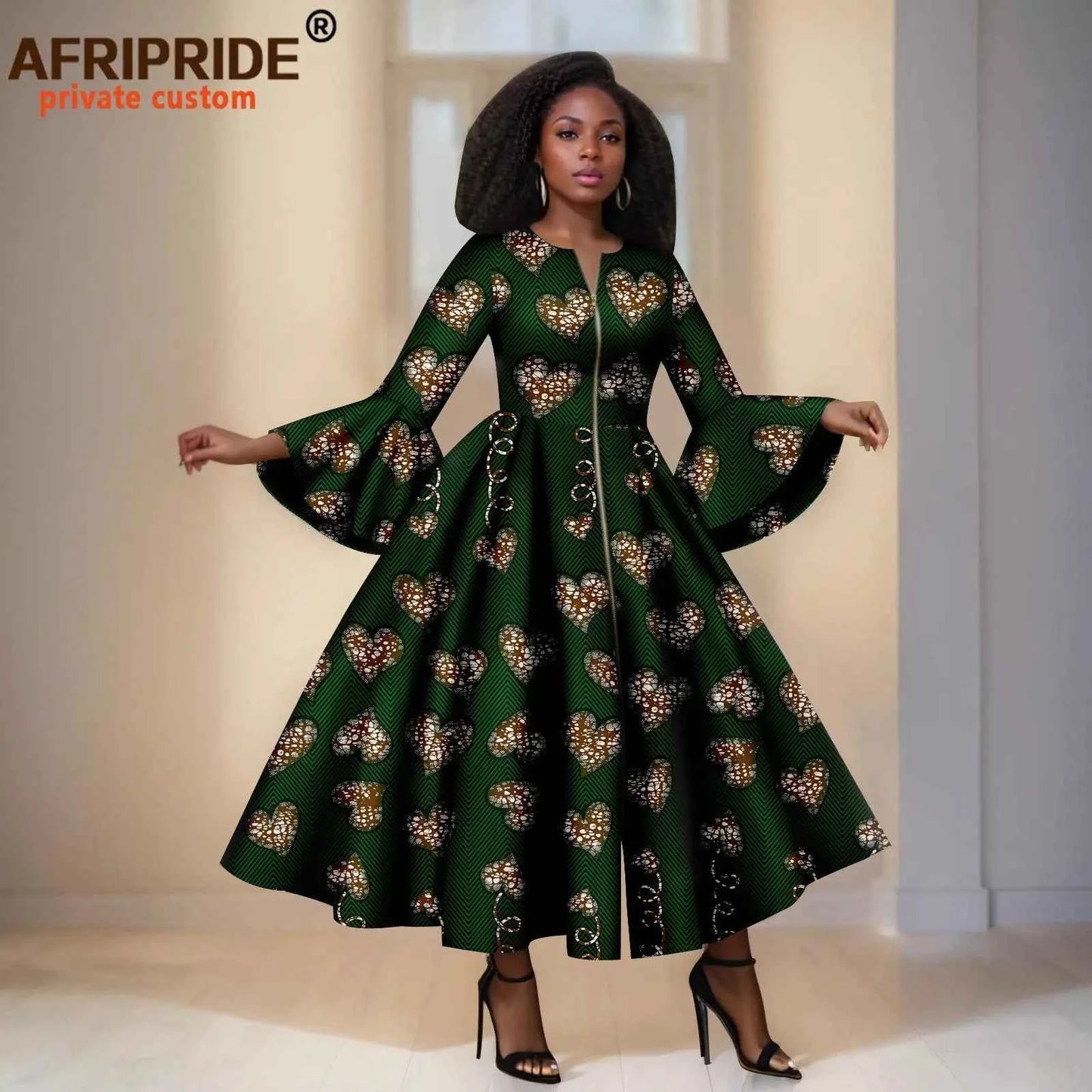 Robe Maxi Élégante en Imprimé Africain