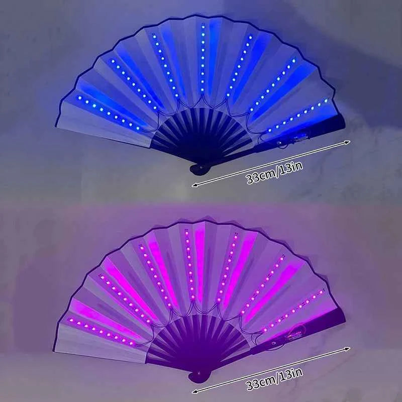Éventail LED Pliant Lumineux pour Festivals