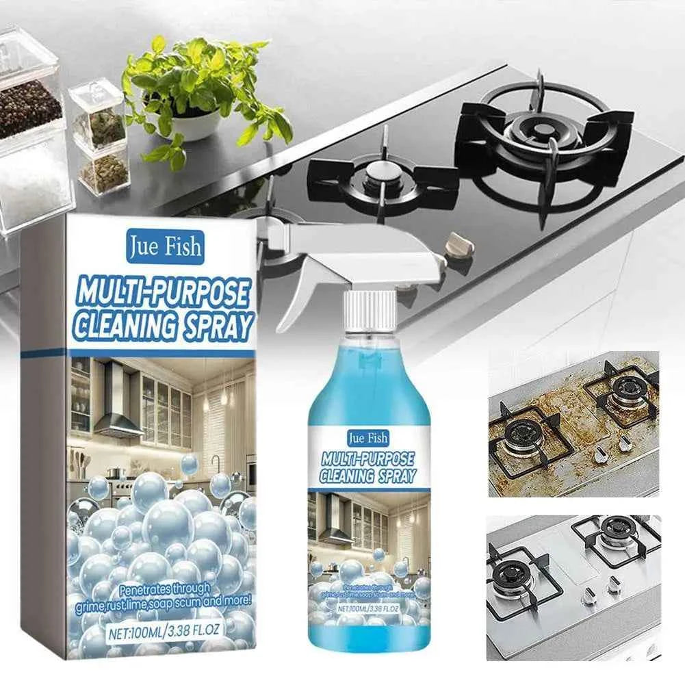 Multi-Purpose Kitchen Cleaner Kitchen Counter Deep Cleaning Spray Kitchen Oil Stains Cleaner Quick Remove Oil Grease Degreaser