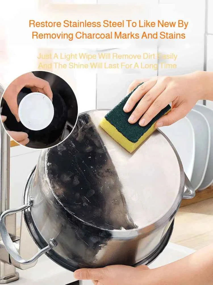 All Purpose Cleaner Paste Pot Bottom Cookware Cleaner Household Coconut Oil Cleaning Cream Remove Stain for Kitchen Bathroom