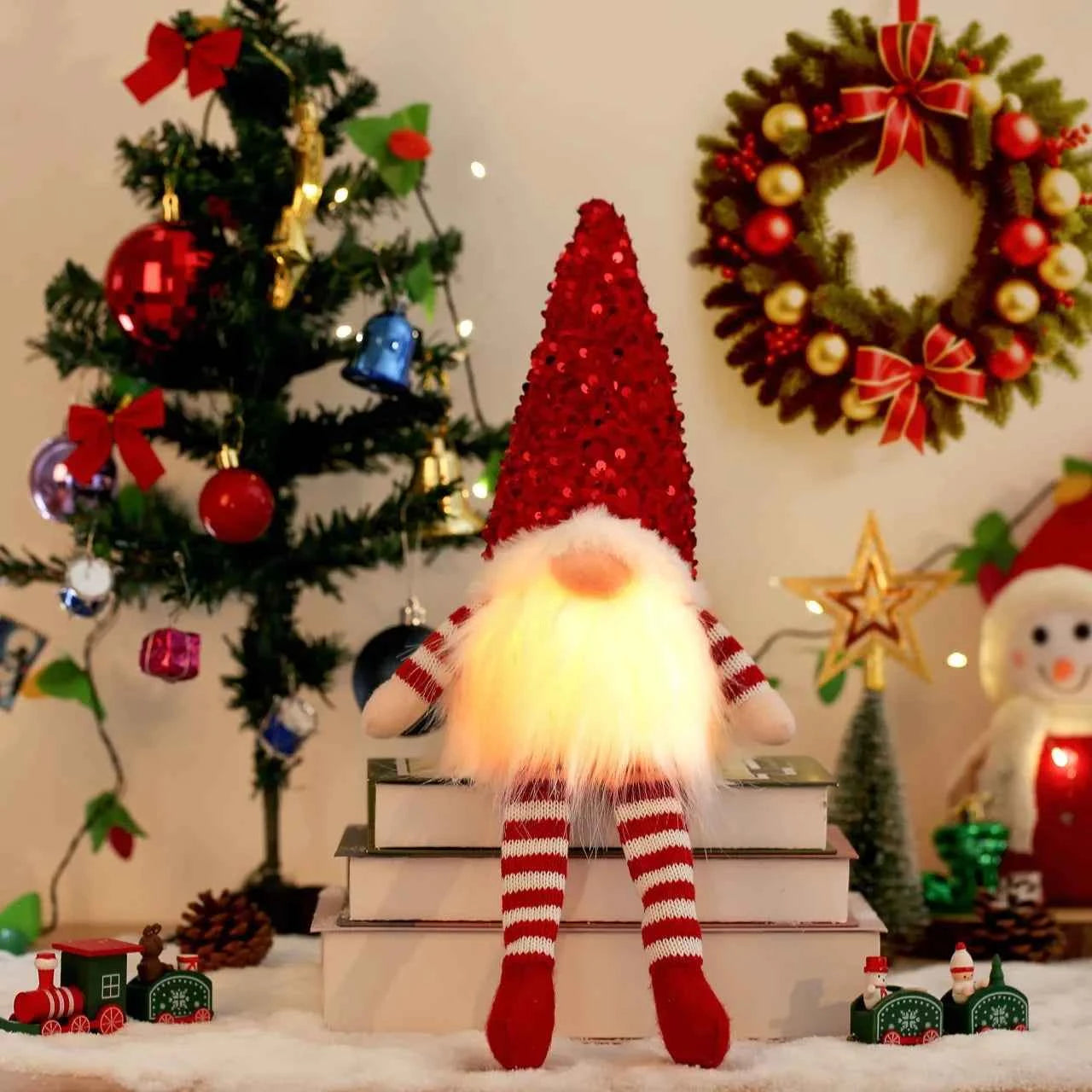 Gnome de Noël LED 30cm - Décoration Magique