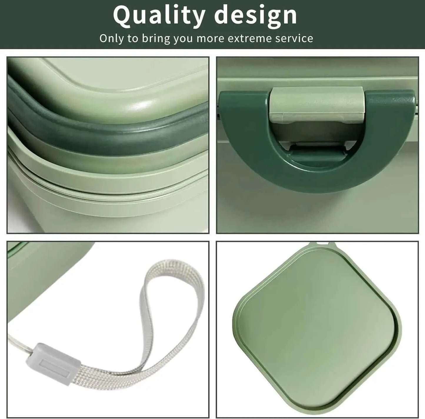 Collapsible Dog Water Bowl, Portable Dog Bowl for Traveling, 2-in-1 Pet Food and Water Feeder - Travel Dog Bowls with Lid for Wa