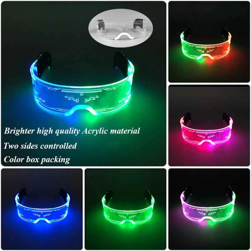 Lunettes LED Colorées Lumineuses pour Fête