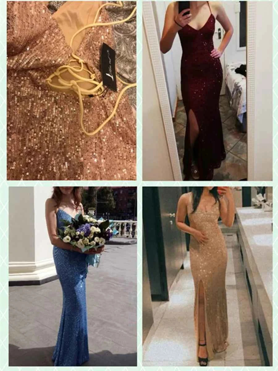 Robe Maxi Paillettes Dos Nu Chic